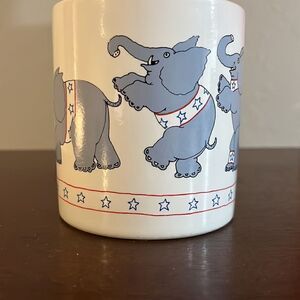 Taylor & NG Rare Vintage Dancing GOP Elephant Mug